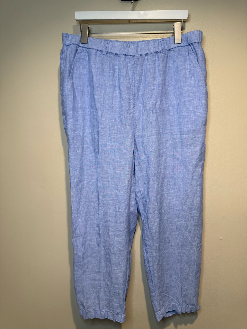 Quince 100% European Linen pull on Pants in French Blue - Picture 4 of 10